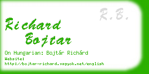 richard bojtar business card